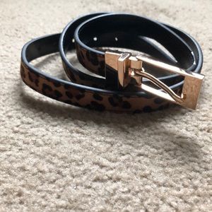 Leopard print belt